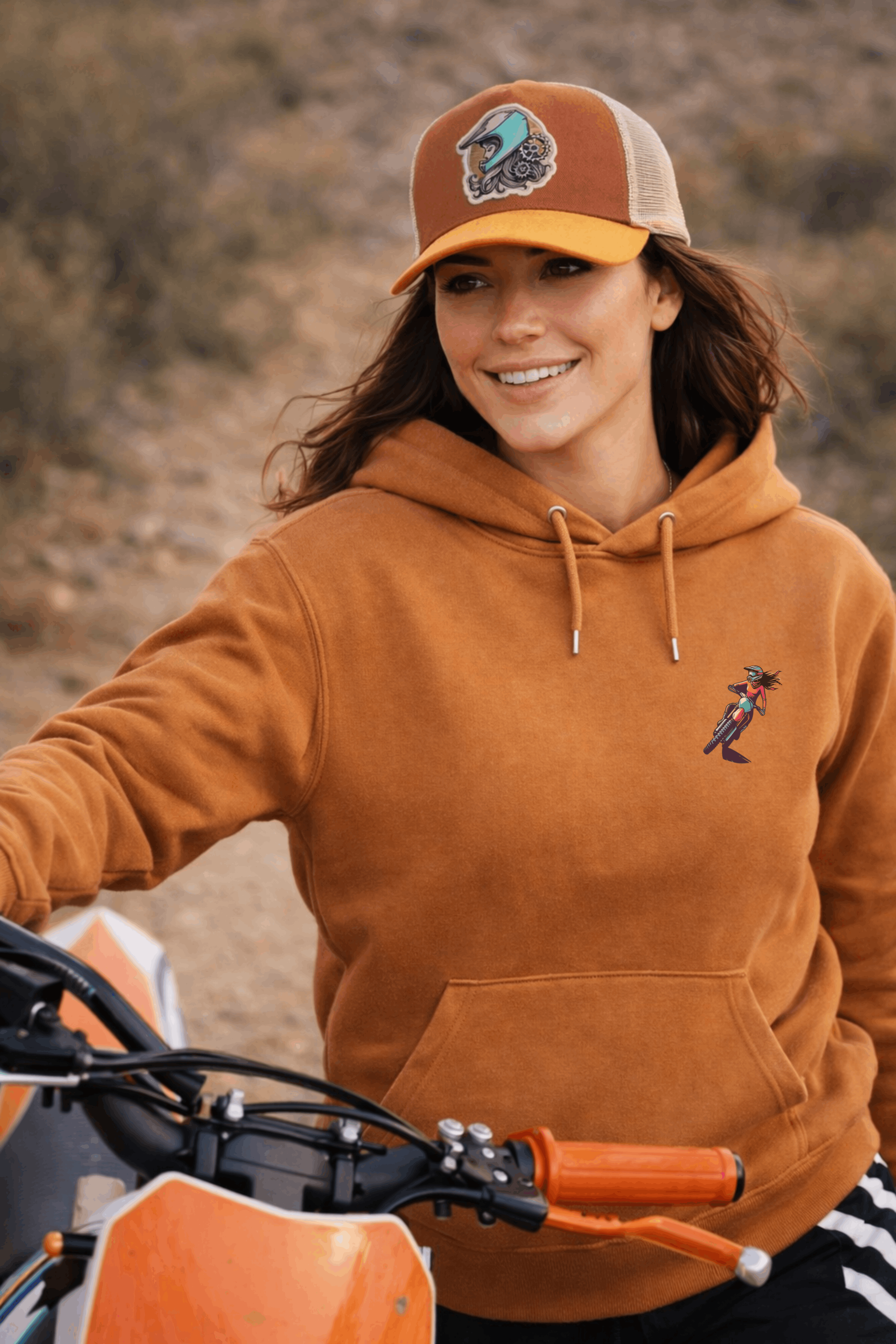 Throttle Fox Trucker Hat block 1 image